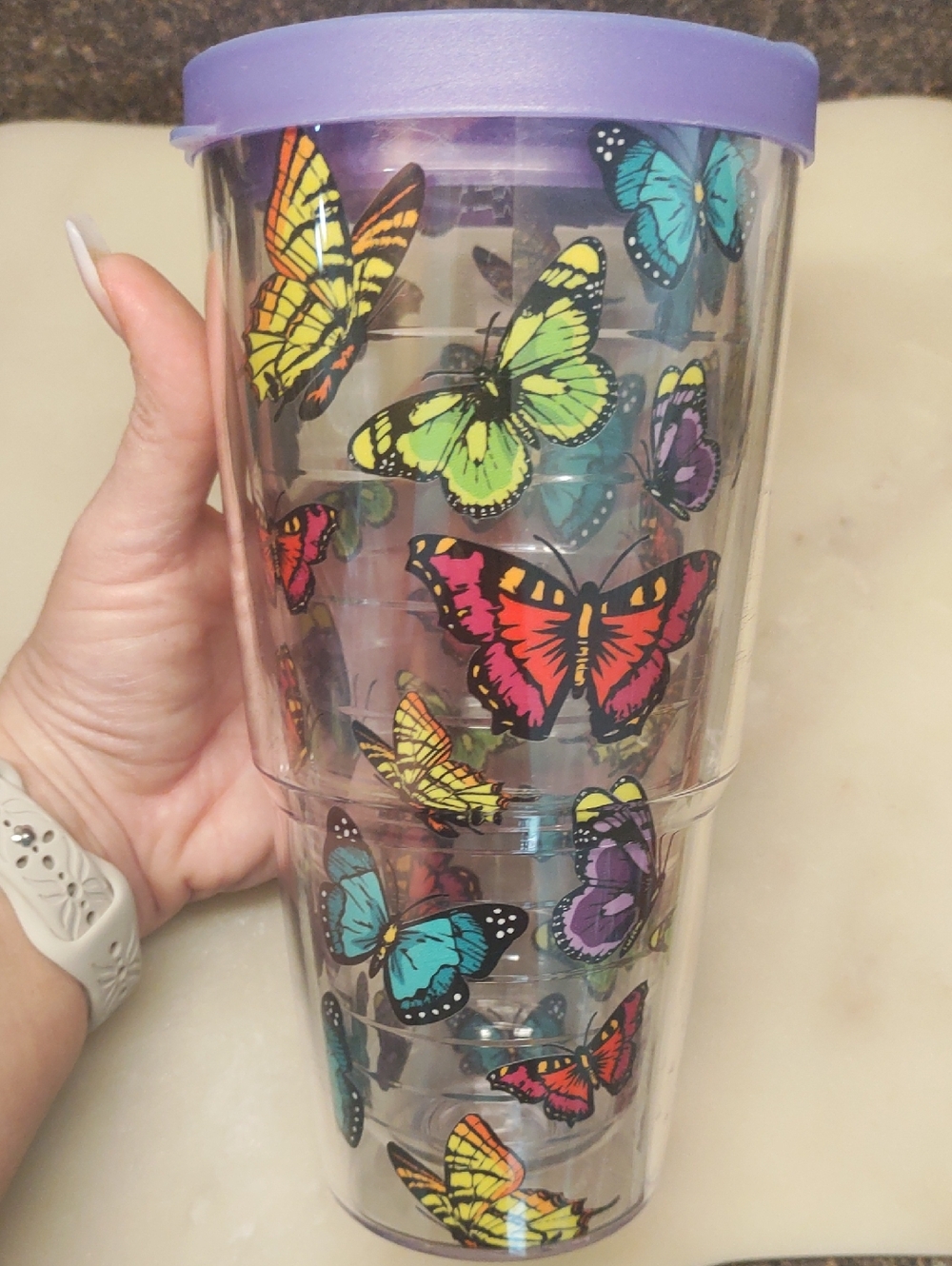 Tervis Tumbler 24 Oz Butterfly Colorful Design